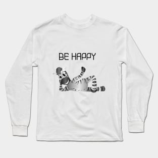 Be Happy With The Happy Zebra Long Sleeve T-Shirt